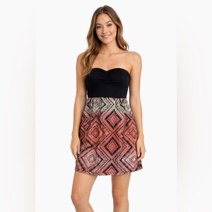 Y2K Roxy Strapless Dress - size small